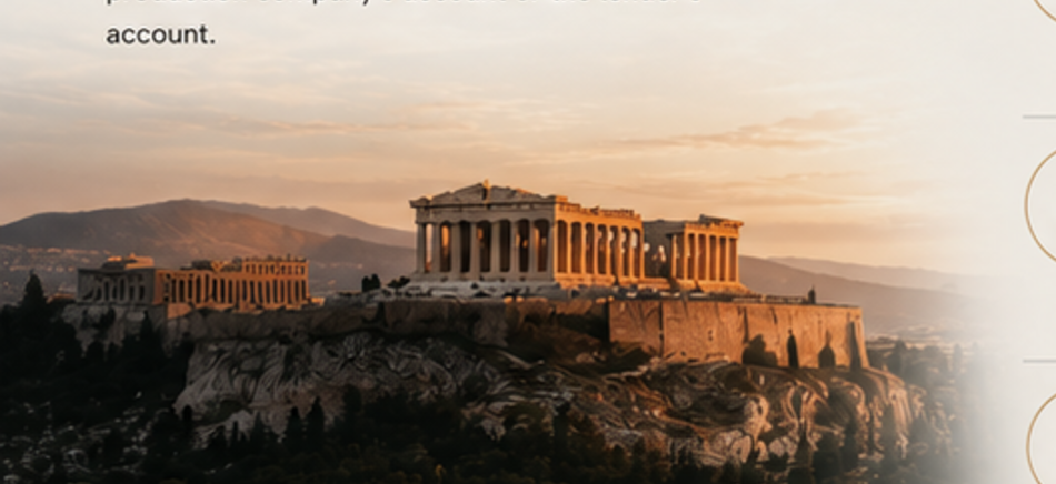 The Acropolis of Athens at golden hour