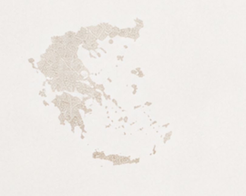 Dotted map of Greece